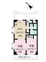 東京都稲城市平尾2(マンション)の賃貸物件の間取り