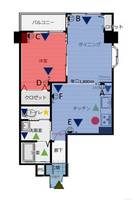 大阪府大阪市西区北堀江3(マンション)の賃貸物件の間取り