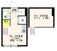 東京都新宿区山吹町(アパート)の賃貸物件の間取り