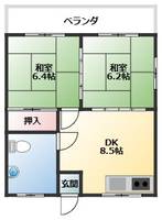 仲村アパート2号棟の間取り