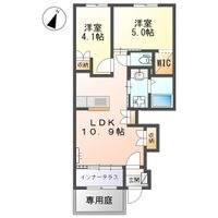 徳島県徳島市大原町中須(アパート)の賃貸物件の間取り