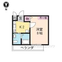 フラッティ花園ミンクの間取り