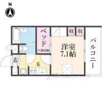レオパレスセジュール新保の間取り