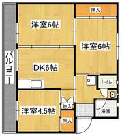 ビレッジハウス水巻2の間取り