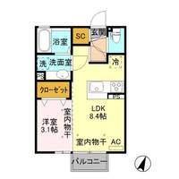 栃木県栃木市大平町富田(アパート)の賃貸物件の間取り