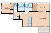 福岡県福岡市南区井尻2(アパート)の賃貸物件の間取り