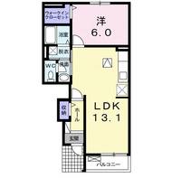 岡山県倉敷市西中新田(アパート)の賃貸物件の間取り
