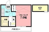 神奈川県茅ヶ崎市今宿(アパート)の賃貸物件の間取り