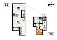 岡山県岡山市中区関(アパート)の賃貸物件の間取り
