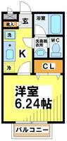 東京都調布市国領町5(アパート)の賃貸物件の間取り
