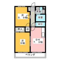 マンション磯田の間取り