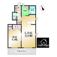 徳島県徳島市北島田町1(アパート)の賃貸物件の間取り