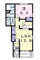 愛知県名古屋市緑区鳴海町字前之輪(アパート)の賃貸物件の間取り
