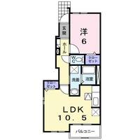 広島県福山市駅家町大字近田(アパート)の賃貸物件の間取り