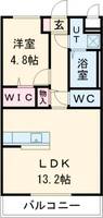 栃木県宇都宮市鶴田町(マンション)の賃貸物件の間取り