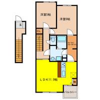 岐阜県大垣市長沢町1(アパート)の賃貸物件の間取り