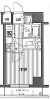 東京都港区芝2(マンション)の賃貸物件の間取り