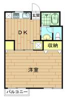 神奈川県川崎市中原区井田杉山町(アパート)の賃貸物件の間取り