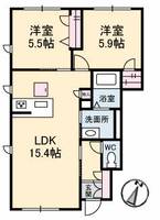 メイソン ブランシュ A棟の間取り