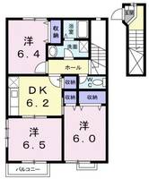 広島県広島市安芸区矢野東6(アパート)の賃貸物件の間取り
