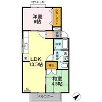 広島県広島市安佐南区高取北1(アパート)の賃貸物件の間取り