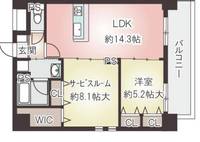 京都府京都市中京区瀬戸屋町(マンション)の賃貸物件の間取り