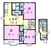 神奈川県川崎市宮前区西野川3(アパート)の賃貸物件の間取り