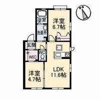 広島県東広島市西条町寺家(アパート)の賃貸物件の間取り