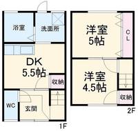 愛知県名古屋市中川区丸米町2(一戸建)の賃貸物件の間取り