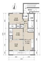 生田住宅2号棟の間取り