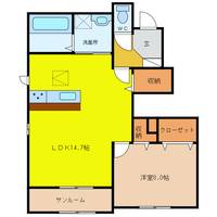 岐阜県大垣市内原2(アパート)の賃貸物件の間取り