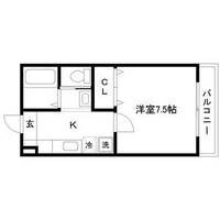 宮城県仙台市宮城野区榴岡3(アパート)の賃貸物件の間取り