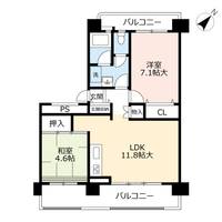 UR堅粕三丁目の間取り