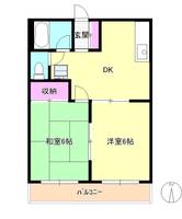 東京都八王子市暁町3(マンション)の賃貸物件の間取り