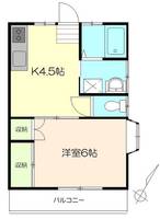 第二煤ケ谷ハイツの間取り