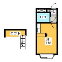 ベルピア元加治1-2の間取り
