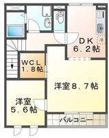 愛知県名古屋市南区鳴尾2(アパート)の賃貸物件の間取り