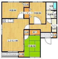 岡山県倉敷市連島中央1(アパート)の賃貸物件の間取り
