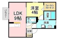 福岡県北九州市小倉南区葛原東4(アパート)の賃貸物件の間取り