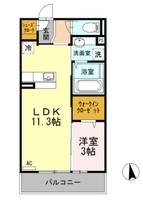 神奈川県小田原市久野(アパート)の賃貸物件の間取り