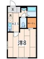 神奈川県横浜市青葉区新石川3(アパート)の賃貸物件の間取り