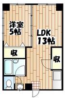 神奈川県横浜市西区浅間町4(マンション)の賃貸物件の間取り