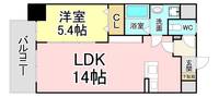 福岡県北九州市八幡西区黒崎5(マンション)の賃貸物件の間取り