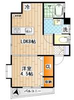 ハイツ田辺Iの間取り