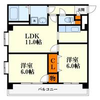 大阪府大阪市東淀川区瑞光1(マンション)の賃貸物件の間取り
