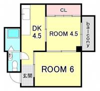 広島県広島市中区大手町5(マンション)の賃貸物件の間取り
