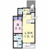 徳島県小松島市中田町字奥林(アパート)の賃貸物件の間取り