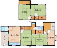 滋賀県大津市膳所2(一戸建)の賃貸物件の間取り