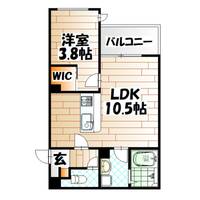 福岡県北九州市小倉北区片野1(アパート)の賃貸物件の間取り