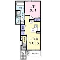 千葉県鎌ヶ谷市くぬぎ山2(アパート)の賃貸物件の間取り